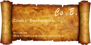 Csehi Bernadett névjegykártya