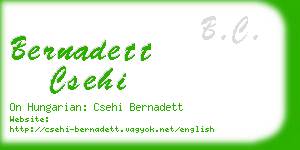 bernadett csehi business card